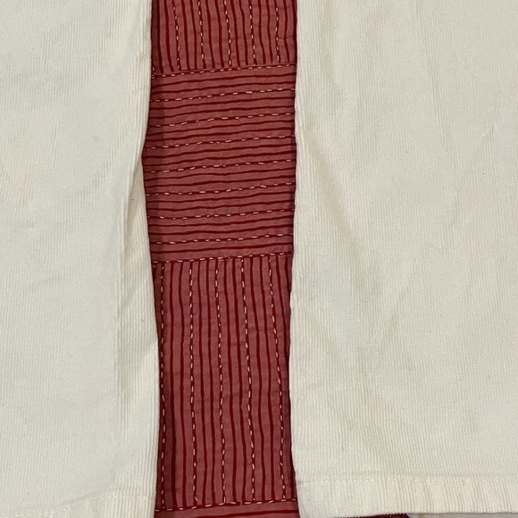 GAP Women's size 29 / 8 Wide Leg Cream corduroy jeans with flat front pockets - Picture 4 of 14